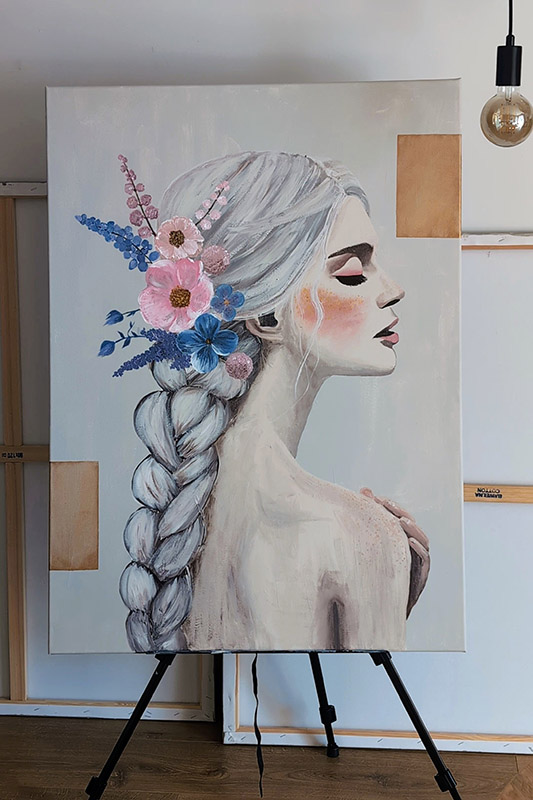 Obraz Abstrakcyjny w Stylu Boho na płótnie